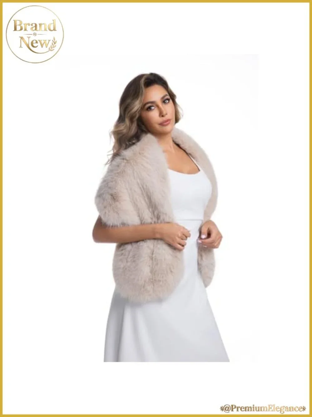 Faux Fur Collar Scarf Wrap Winter Warm Stole Shawl Neck Warmer Bridal Wedding
